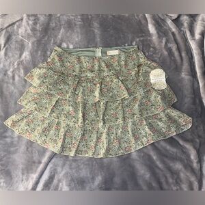 ALTAR'D STATE Skirt Floral Green - Size M, New With Tags
